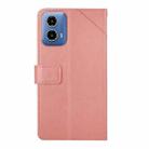 For Motorola Edge 5G 2024 HT01 Y-shaped Pattern Flip Leather Phone Case(Pink) - 3