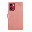 For Motorola Moto G05 HT01 Y-shaped Pattern Flip Leather Phone Case(Pink) - 3