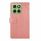 For Motorola Edge 60 Pro HT01 Y-shaped Pattern Flip Leather Phone Case(Pink) - 3