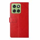 For Motorola Edge 60 Pro HT01 Y-shaped Pattern Flip Leather Phone Case(Red) - 3