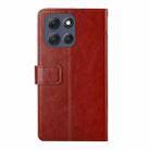 For Motorola Moto G86 5G HT01 Y-shaped Pattern Flip Leather Phone Case(Brown) - 3