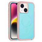 For iPhone 15 Defender Series XT MagSafe Magnetic PC + TPU Shockproof Phone Case(Turquoise+Pink) - 1