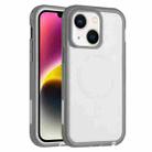 For iPhone 15 Plus Defender Series XT MagSafe Magnetic PC + TPU Shockproof Phone Case(White+Grey) - 1