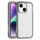 For iPhone 14 Plus Defender Series XT MagSafe Magnetic PC + TPU Shockproof Phone Case(White+Grey) - 1