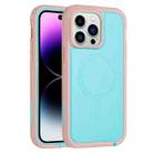 For iPhone 14 Pro Defender Series XT MagSafe Magnetic PC + TPU Shockproof Phone Case(Turquoise+Pink) - 1