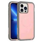 For iPhone 13 Pro Defender Series XT MagSafe Magnetic PC + TPU Shockproof Phone Case(Pink+Grey) - 1