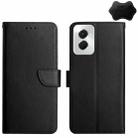 For Motorola Moto G Power 5G 2024 Genuine Leather Fingerprint-proof Horizontal Flip Phone Case(Black) - 1