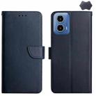 For Motorola Moto G Stylus 5G 2024 Genuine Leather Fingerprint-proof Horizontal Flip Phone Case(Blue) - 1