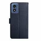 For Motorola Moto E14 Genuine Leather Fingerprint-proof Horizontal Flip Phone Case(Blue) - 3