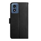 For Motorola Moto E14 Genuine Leather Fingerprint-proof Horizontal Flip Phone Case(Black) - 3