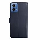 For Motorola Moto G85 5G Genuine Leather Fingerprint-proof Horizontal Flip Phone Case(Blue) - 3