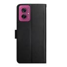 For Motorola Moto G55 5G Genuine Leather Fingerprint-proof Horizontal Flip Phone Case(Black) - 3