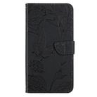 For Motorola Moto G Stylus 5G 2025 HT03 Skin Feel Butterfly Embossed Flip Leather Phone Case(Black) - 2