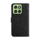 For Motorola Edge 60 5G HT03 Skin Feel Butterfly Embossed Flip Leather Phone Case(Black) - 3