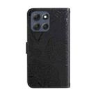 For Motorola Moto G56 5G HT03 Skin Feel Butterfly Embossed Flip Leather Phone Case(Black) - 3