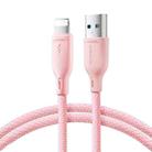 JOYROOM SA34-AL3 3A USB to 8 Pin Fast Charge Data Cable, Length: 1m(Pink) - 1