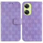 For OnePlus 11 Double 8-shaped Embossed Leather Phone Case(Purple) - 1