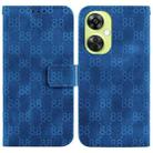 For OnePlus 11 Double 8-shaped Embossed Leather Phone Case(Blue) - 1