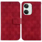 For OnePlus Nord 2T Double 8-shaped Embossed Leather Phone Case(Red) - 1