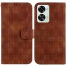 For OnePlus 10R / Ace Double 8-shaped Embossed Leather Phone Case(Brown) - 1