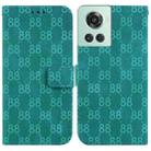 For OnePlus 10 Pro 5G Double 8-shaped Embossed Leather Phone Case(Green) - 1