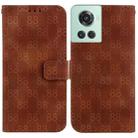 For OnePlus 10 Pro 5G Double 8-shaped Embossed Leather Phone Case(Brown) - 1