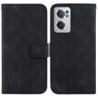 For OnePlus Nord N20 5G Double 8-shaped Embossed Leather Phone Case(Black) - 1