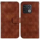 For OnePlus Nord N200 5G Double 8-shaped Embossed Leather Phone Case(Brown) - 1