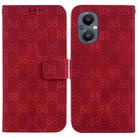 For OnePlus Nord 2 5G Double 8-shaped Embossed Leather Phone Case(Red) - 1
