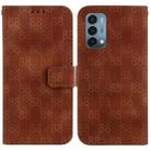 For OnePlus Nord N200 5G Double 8-shaped Embossed Leather Phone Case(Brown) - 1