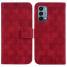 For OnePlus Nord N200 5G Double 8-shaped Embossed Leather Phone Case(Red) - 1