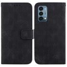 For OnePlus Nord N200 5G Double 8-shaped Embossed Leather Phone Case(Black) - 1