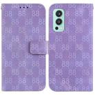 For OnePlus Nord 2 5G Double 8-shaped Embossed Leather Phone Case(Purple) - 1