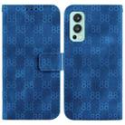 For OnePlus Nord 2 5G Double 8-shaped Embossed Leather Phone Case(Blue) - 1