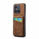 For Xiaomi Redmi 12C / 11A Fierre Shann Crazy Horse Card Holder Back Cover PU Phone Case(Brown) - 1