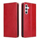 For Samsung Galaxy S23 FE 5G Fierre Shann PU Genuine Leather Texture Leather Phone Case(Red) - 1