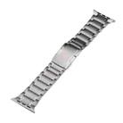 For Apple Watch Ultra 49mm Five Beads Turtle Buckle Titanium Steel Watch Band(Silver) - 1