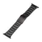 For Apple Watch SE 2022 44mm Five Beads Turtle Buckle Titanium Steel Watch Band(Grey) - 1