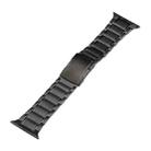For Apple Watch 42mm Five Beads Turtle Buckle Titanium Steel Watch Band(Grey) - 1