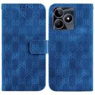 For Realme C53 / Narzo N53 Double 8-shaped Embossed Leather Phone Case(Blue) - 1