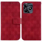 For Realme C53 / Narzo N53 Double 8-shaped Embossed Leather Phone Case(Red) - 1