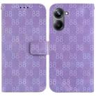 For Realme 10 Pro 5G Double 8-shaped Embossed Leather Phone Case(Purple) - 1