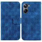 For Realme 10 Pro 5G Double 8-shaped Embossed Leather Phone Case(Blue) - 1