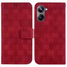 For Realme 10 Pro 5G Double 8-shaped Embossed Leather Phone Case(Red) - 1