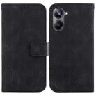 For Realme 10 Pro 5G Double 8-shaped Embossed Leather Phone Case(Black) - 1
