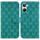 For Realme 10 4G Double 8-shaped Embossed Leather Phone Case(Green) - 1