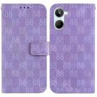For Realme 10 4G Double 8-shaped Embossed Leather Phone Case(Purple) - 1