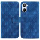 For Realme 10 4G Double 8-shaped Embossed Leather Phone Case(Blue) - 1