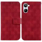 For Realme 10 4G Double 8-shaped Embossed Leather Phone Case(Red) - 1