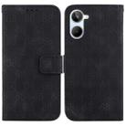 For Realme 10 4G Double 8-shaped Embossed Leather Phone Case(Black) - 1